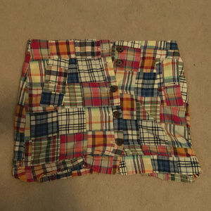 Madras Print J.Crew Fatotry Skirt Size 6